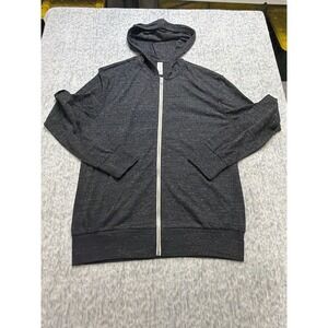 Alternative Apparel 1970E1 Eco-Fleece Full Zip Hoodie Charcoal Heather Gray Med